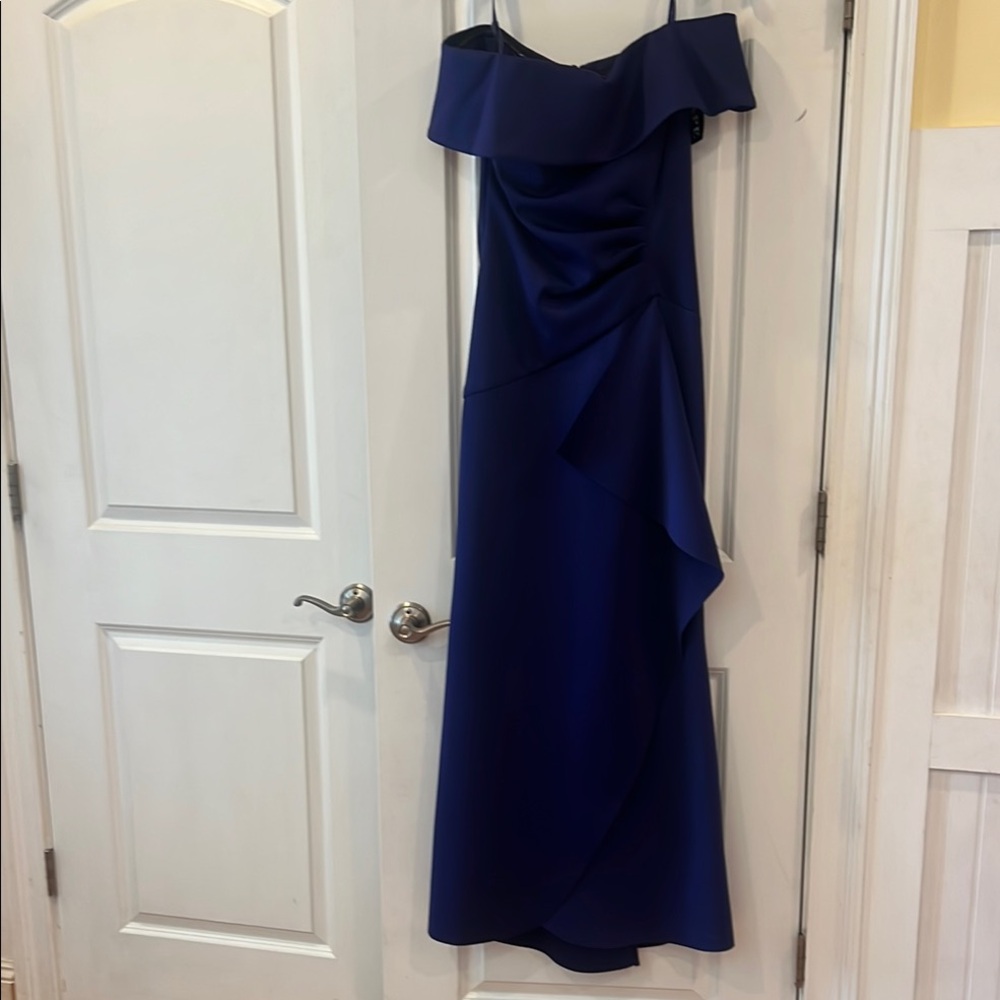 Xscape indigo Off the Shoulder mother or of bride or groom Dress 12